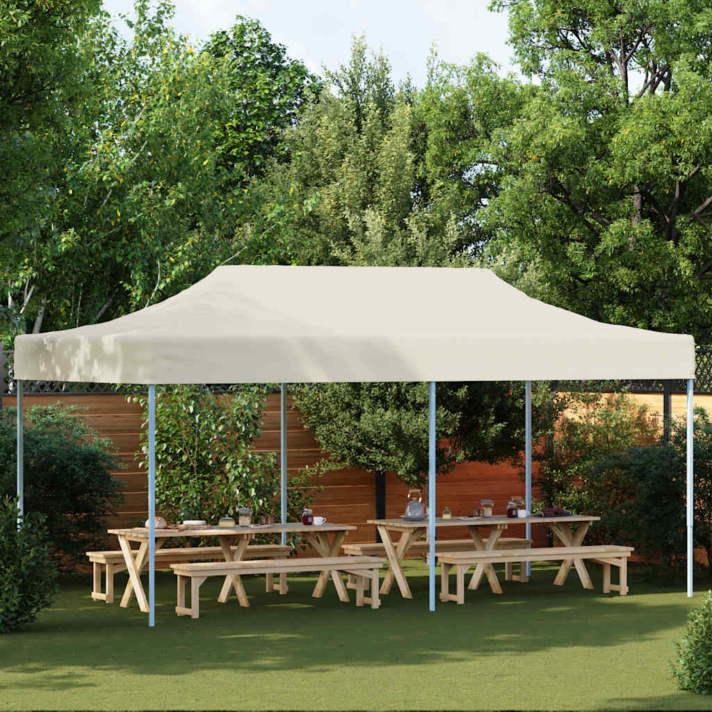 Vidaxl foldet telt pop-up 3x6 m creme hvid