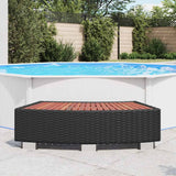 VidaXL spastige 92x45x25 cm polyrattan sort