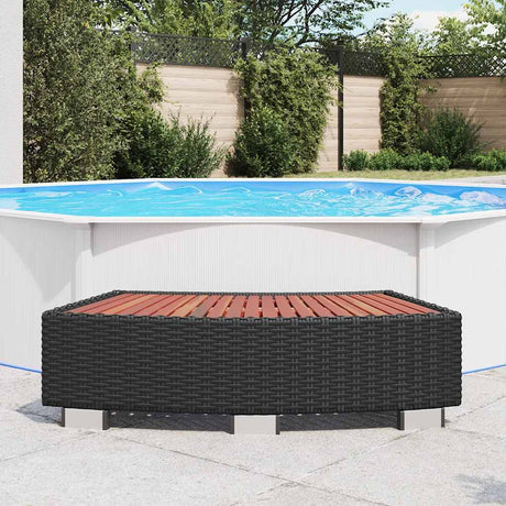 VidaXL spastige 92x45x25 cm polyrattan sort