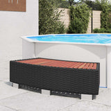 VidaXL spastige 92x45x25 cm polyrattan sort