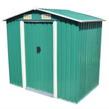 Vidaxl Garden Shed 204x132x186 cm metalgrøn