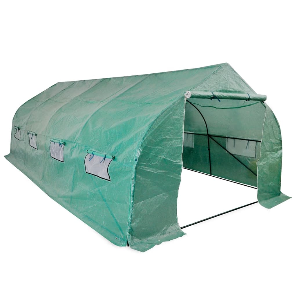 Vidaxl Tuinkas Walk-in Portable Polytunnel med stålramme 18 m²