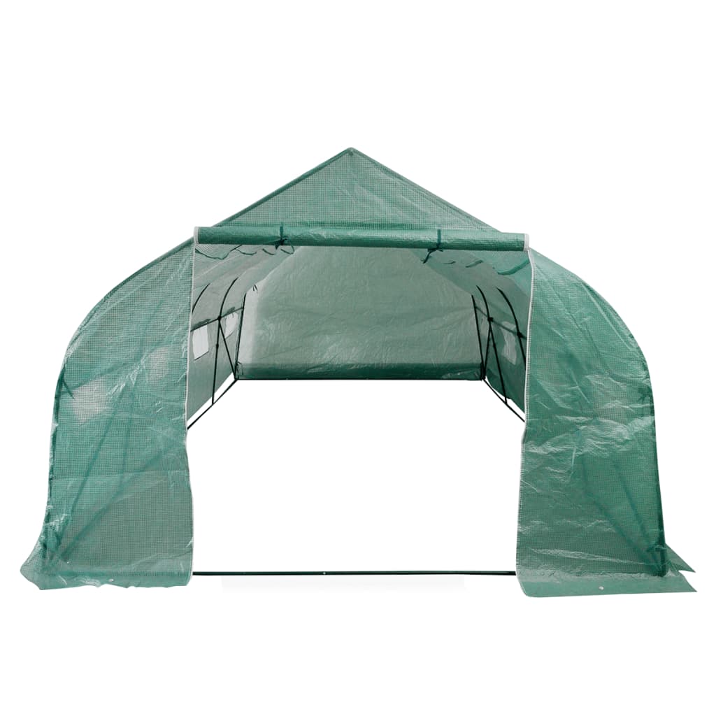 Vidaxl Tuinkas Walk-in Portable Polytunnel med stålramme 18 m²