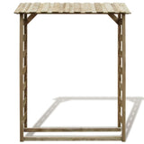 Vidaxl brændeopbevaring 150x44x176 cm Imprægneret fyrretræ