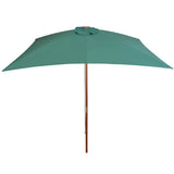Vidaxl -parasol med træpol 200x300 cm grøn