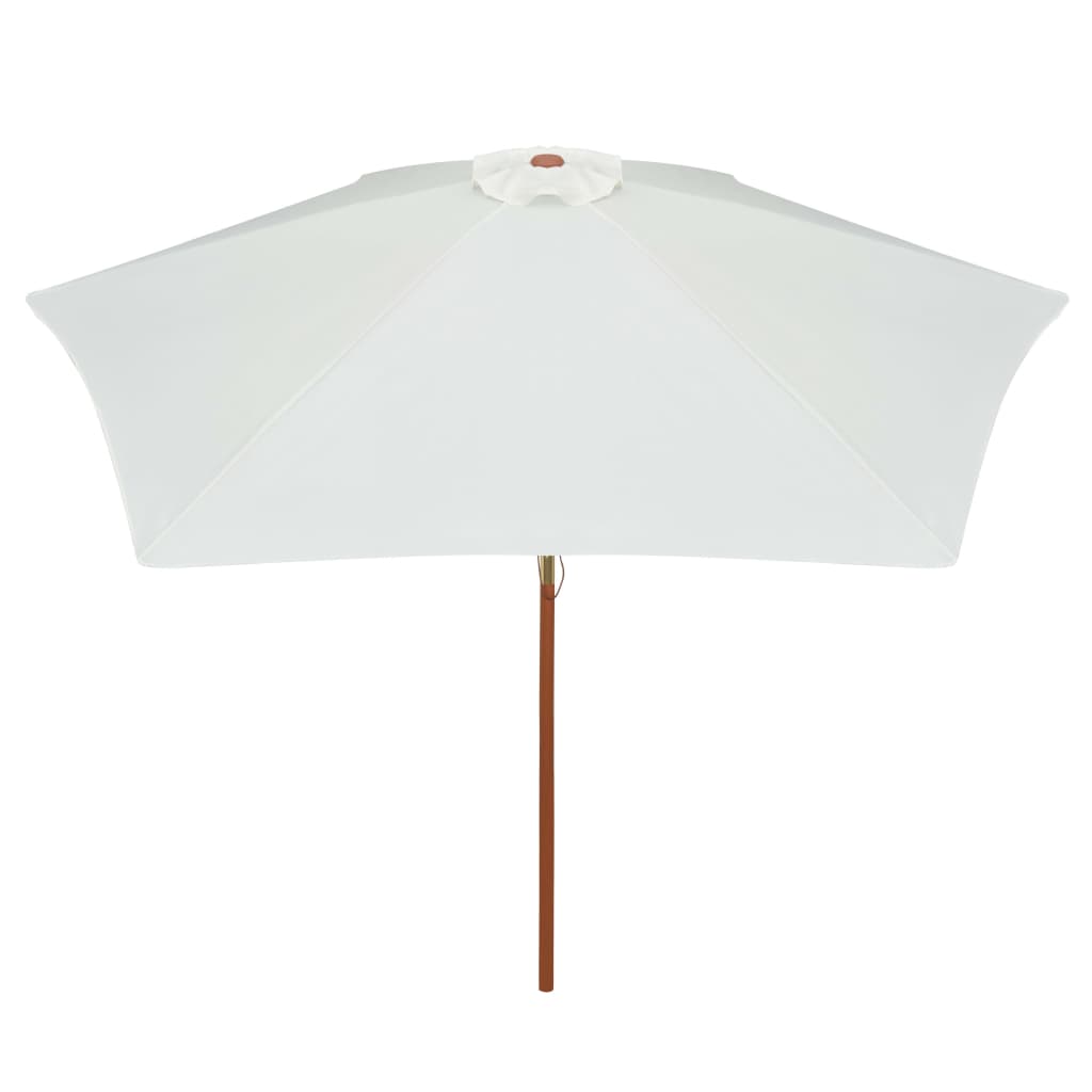 Vidaxl Parasol 270x270 cm Træstang creme hvid