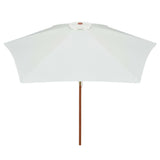Vidaxl Parasol 270x270 cm Træstang creme hvid