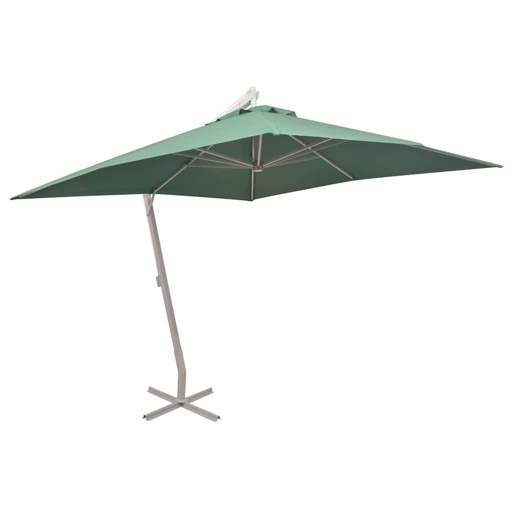 Vidaxl Floating Parasol med aluminiumstang 300x300 cm grøn