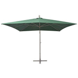 Vidaxl Floating Parasol med aluminiumstang 300x300 cm grøn