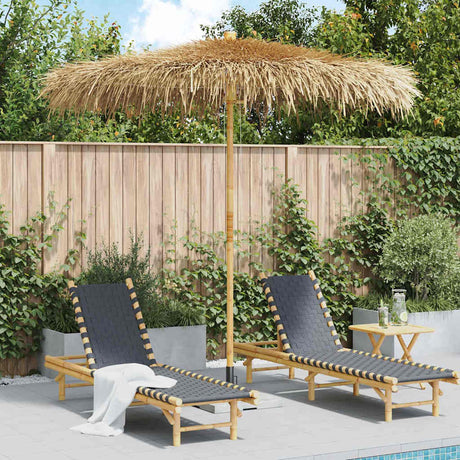 Vidaxl -parasol lavet af bambus med tag af bananblade 210 cm