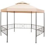Vidaxl Garden Practor 323x265 cm hexagonal beige
