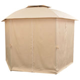 Vidaxl Garden Pavilion med gardiner Hexagonal 360x265 cm