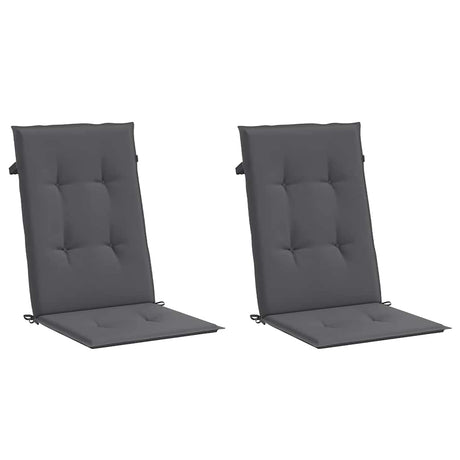 VidaXL havestole hynder ryglæn 2 stk 120x50x2 cm stof antracit