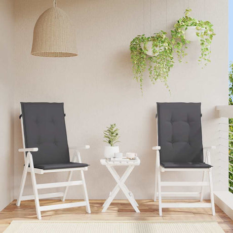 VidaXL havestole hynder ryglæn 2 stk 120x50x2 cm stof antracit