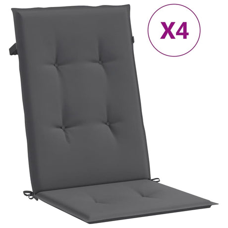 Vidaxl Garden Stol Puder Baglæn 4 PCS 120x50x3 cm Stof Anthracite