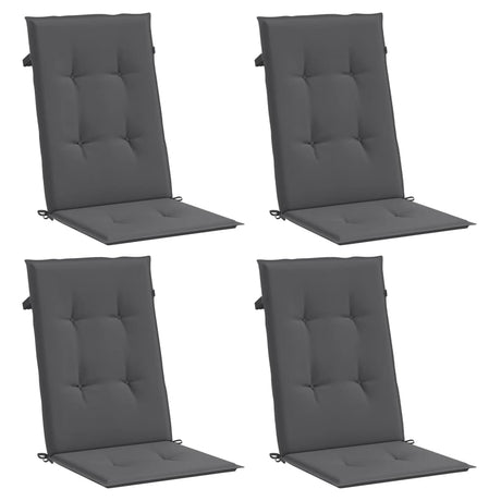 Vidaxl Garden Stol Puder Baglæn 4 PCS 120x50x3 cm Stof Anthracite