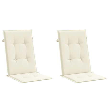 Vidaxl Garden stolpuder 6 st høj ryg 120x50x3 cm stofcreme -farvet