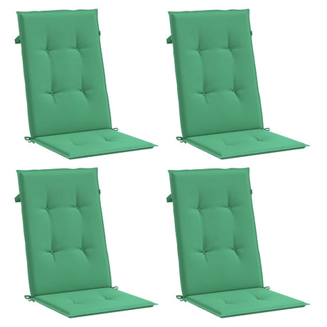 Vidaxl Garden Stol Puder 4 st Høj back 120x50x3 cm stofgrøn