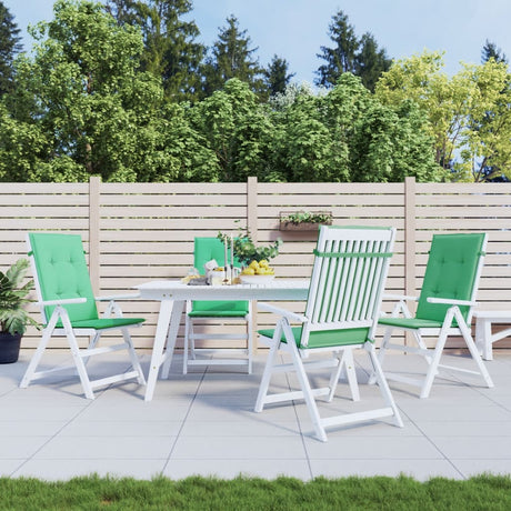 Vidaxl Garden Stol Puder 4 st Høj back 120x50x3 cm stofgrøn