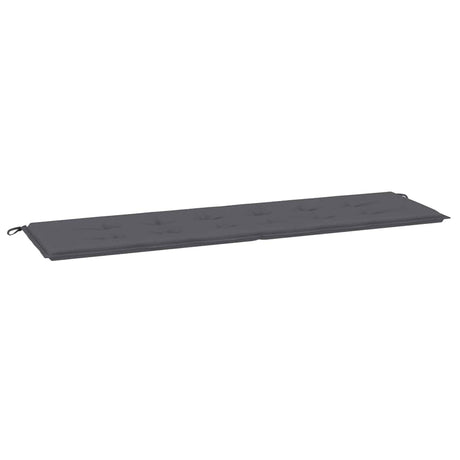 Vidaxl Garden Bench Pushion 180x50x3 cm Oxford stof Anthracite -farvet
