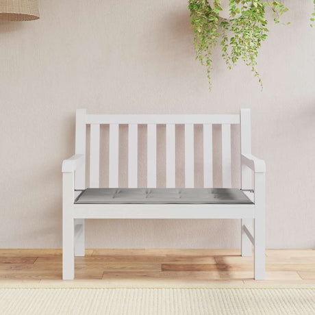 Vidaxl Garden Bench Pushion 100x50x4 cm Oxford Stof grå