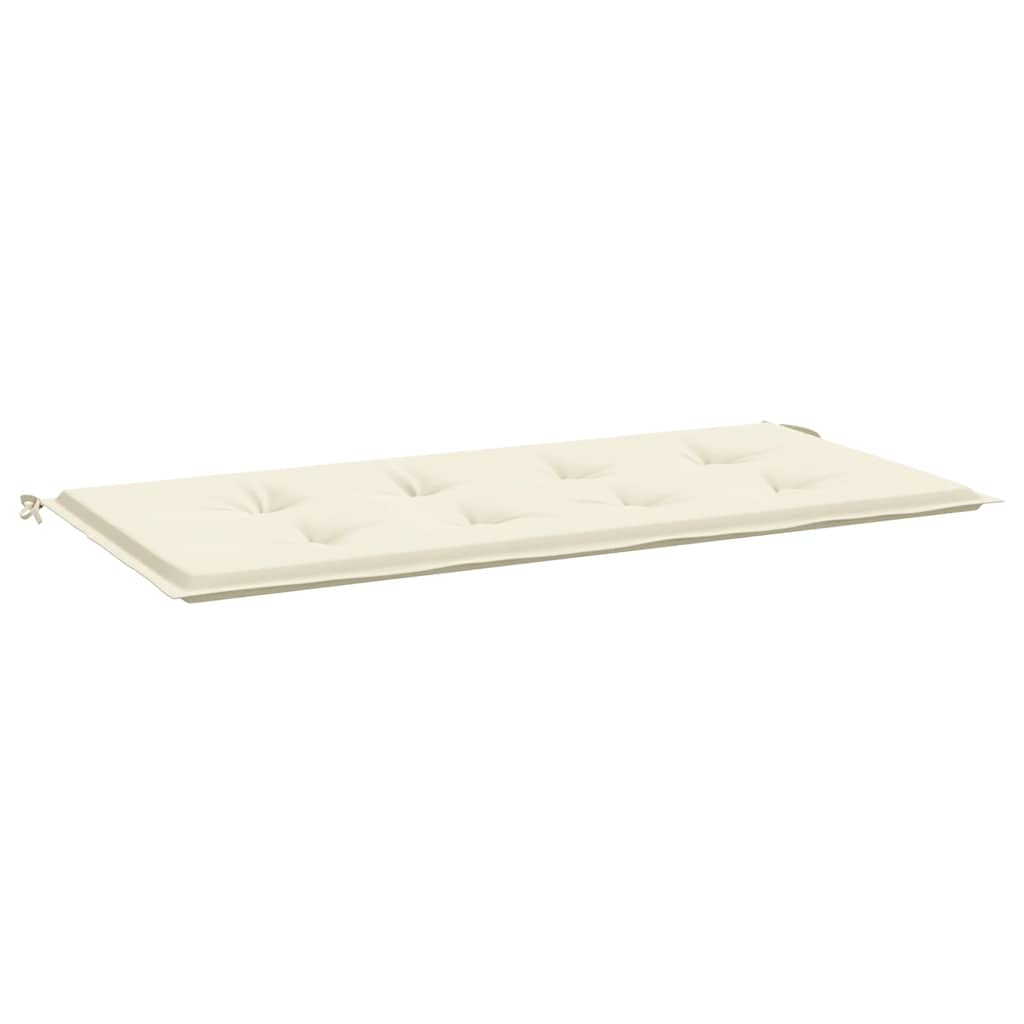 Vidaxl Garden Bench Pushion 120x50x3 cm Oxford Fabric Crème Farvet