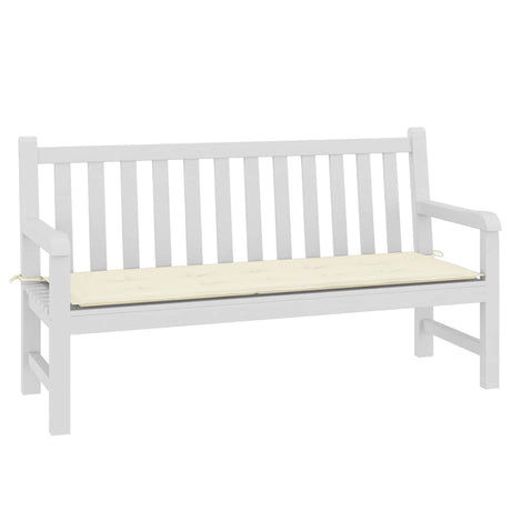 Vidaxl Garden Bench Pushion 150x50x4 cm Oxford Fabric Crème -farvet