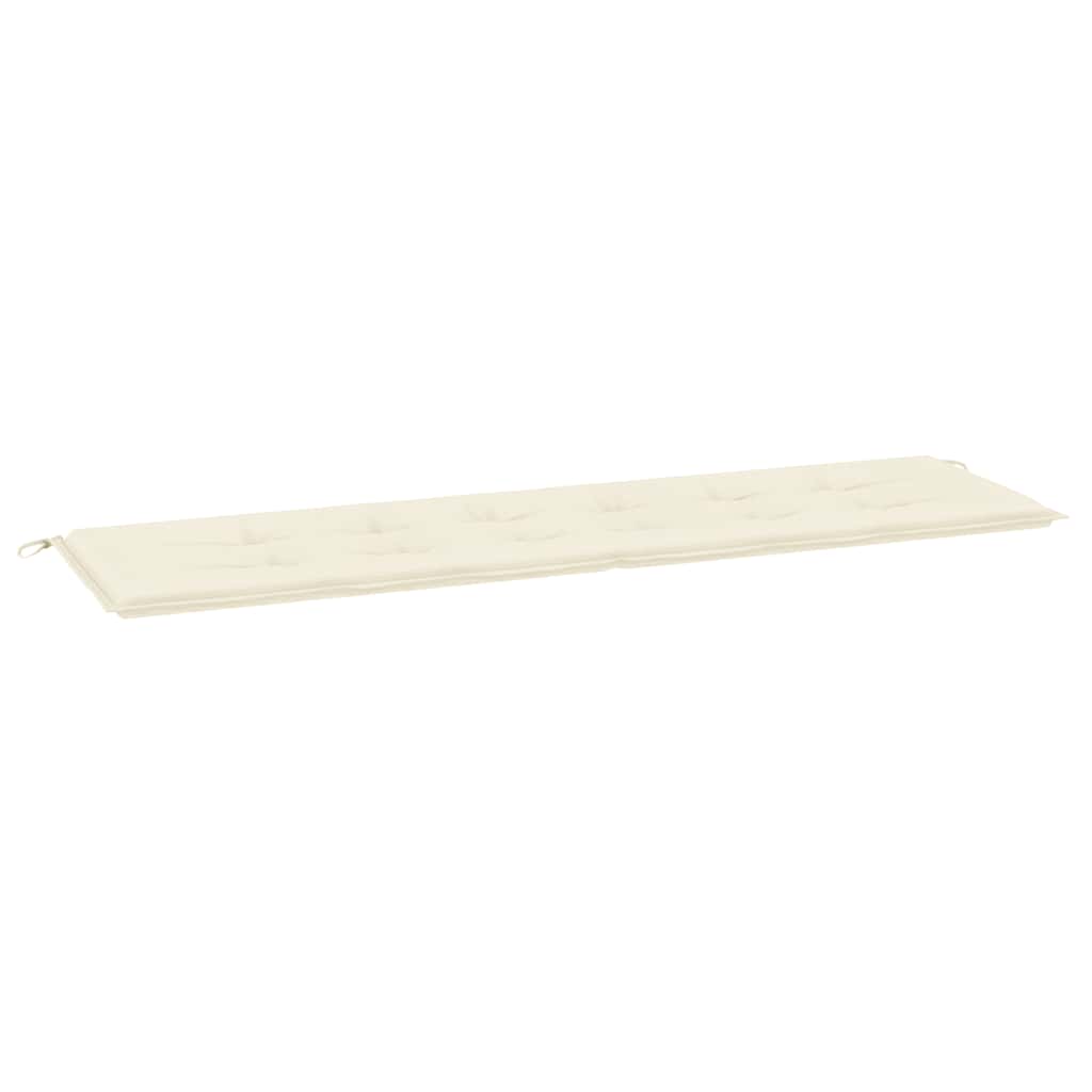 Vidaxl Garden Bench Pushion 180x50x3 cm Oxford Fabric Crème -farvet