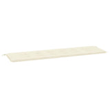 Vidaxl Garden Bench Pushion 180x50x3 cm Oxford Fabric Crème -farvet
