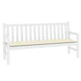 Vidaxl Garden Bench Pushion 180x50x3 cm Oxford Fabric Crème -farvet