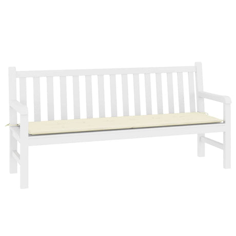 Vidaxl Garden Bench Pushion 180x50x3 cm Oxford Fabric Crème -farvet