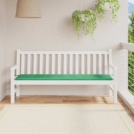 Vidaxl Garden Bench Pushion 180x50x3 cm Oxford Fabric Green
