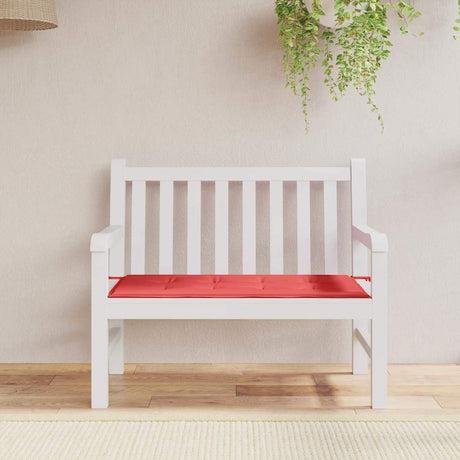 Vidaxl Garden Bench Pushion 100x50x3 cm Oxford stof rød