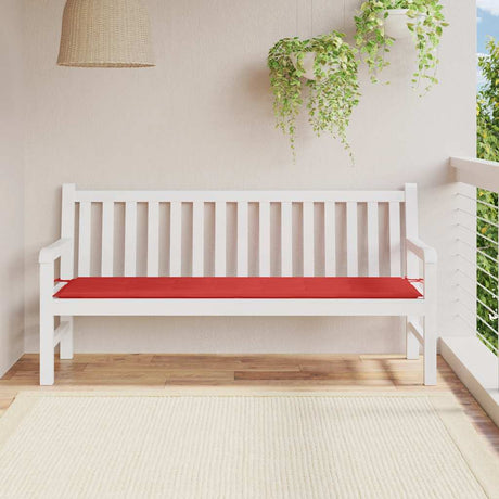 Vidaxl Garden Bench Pushion 180x50x3 cm Oxford stof rød