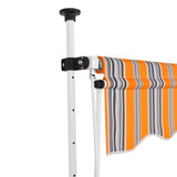 Vidaxl Luifel udvider manuelt 400 cm gule og blå striber