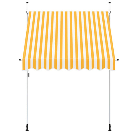 Vidaxl Luifel udvider manuelt 200 cm orange og hvide striber