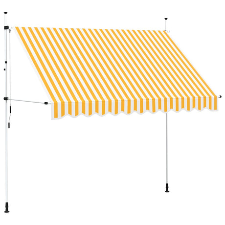 Vidaxl Luifel udvider manuelt 300 cm orange og hvide striber