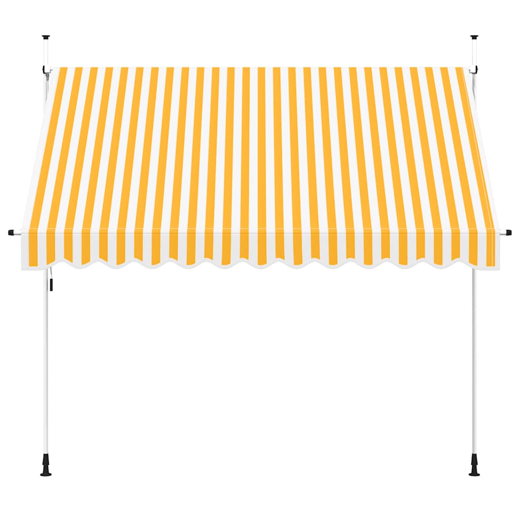 Vidaxl Luifel udvider manuelt 300 cm orange og hvide striber
