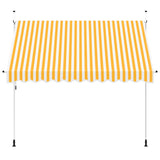 Vidaxl Luifel udvider manuelt 300 cm orange og hvide striber