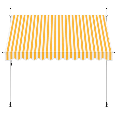 Vidaxl Luifel udvider manuelt 300 cm orange og hvide striber