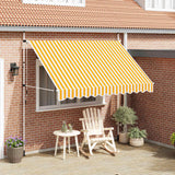 Vidaxl Luifel udvider manuelt 300 cm orange og hvide striber