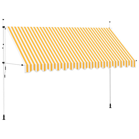 Vidaxl Luifel udvider manuelt 400 cm orange og hvide striber