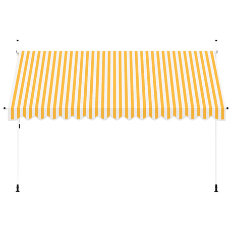 Vidaxl Luifel udvider manuelt 400 cm orange og hvide striber