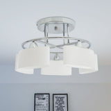 Vidaxl loftlampe med ellips -formede glashætter 5XE14 200W