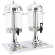 Vidaxl dobbelt sapdispenser rustfrit stål 2x8 l