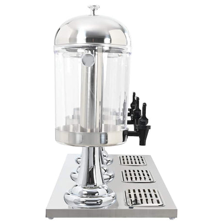 Vidaxl Three -Stern Juice Dispenser Rustfrit stål 3x8 L