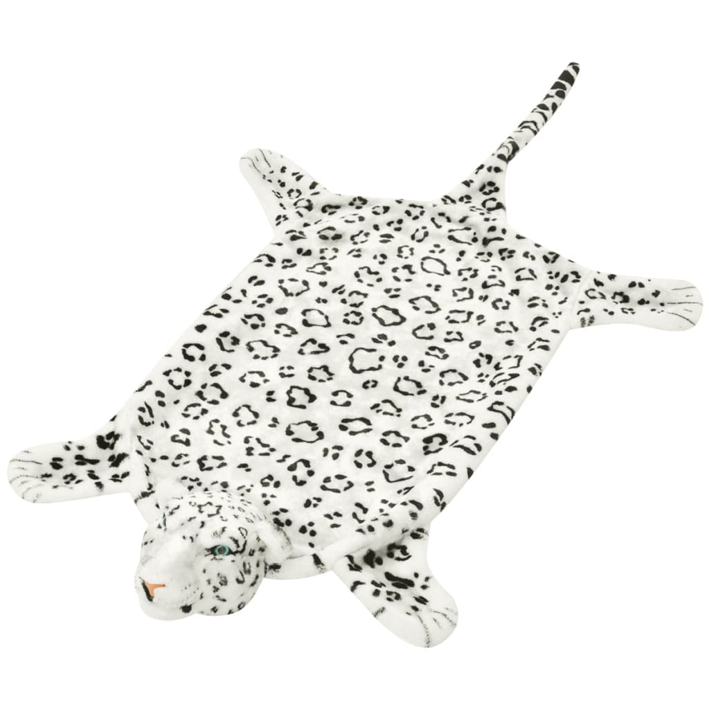 Vidaxx leopard tæppe plys 139 cm hvid
