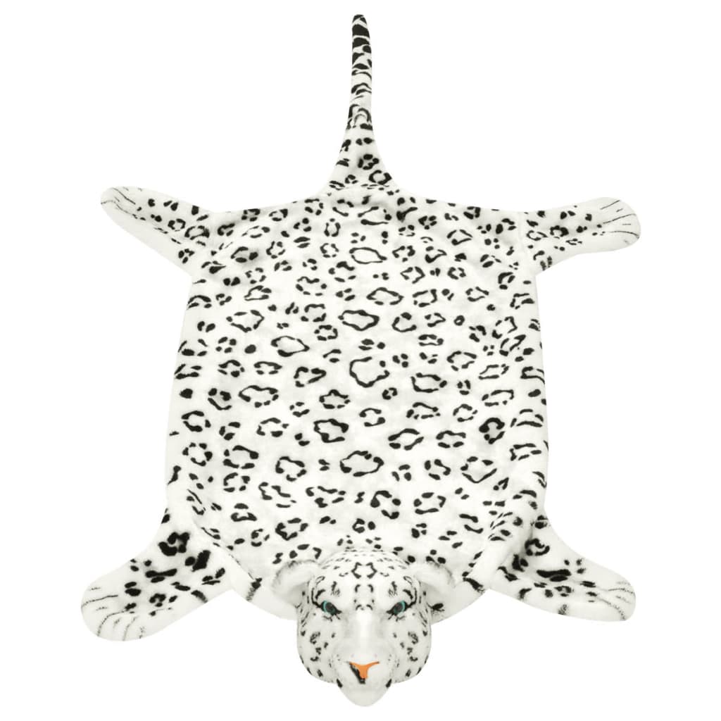Vidaxx leopard tæppe plys 139 cm hvid