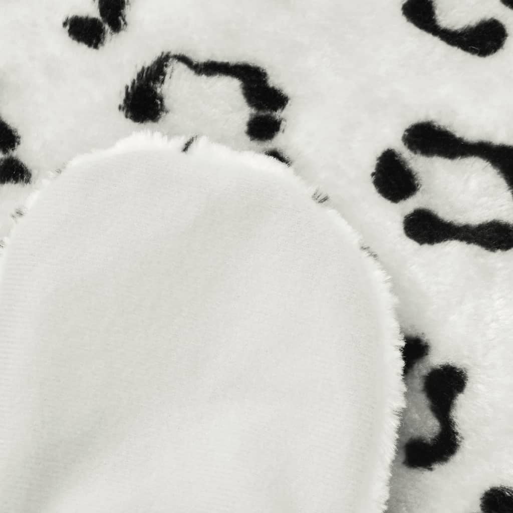 Vidaxx leopard tæppe plys 139 cm hvid