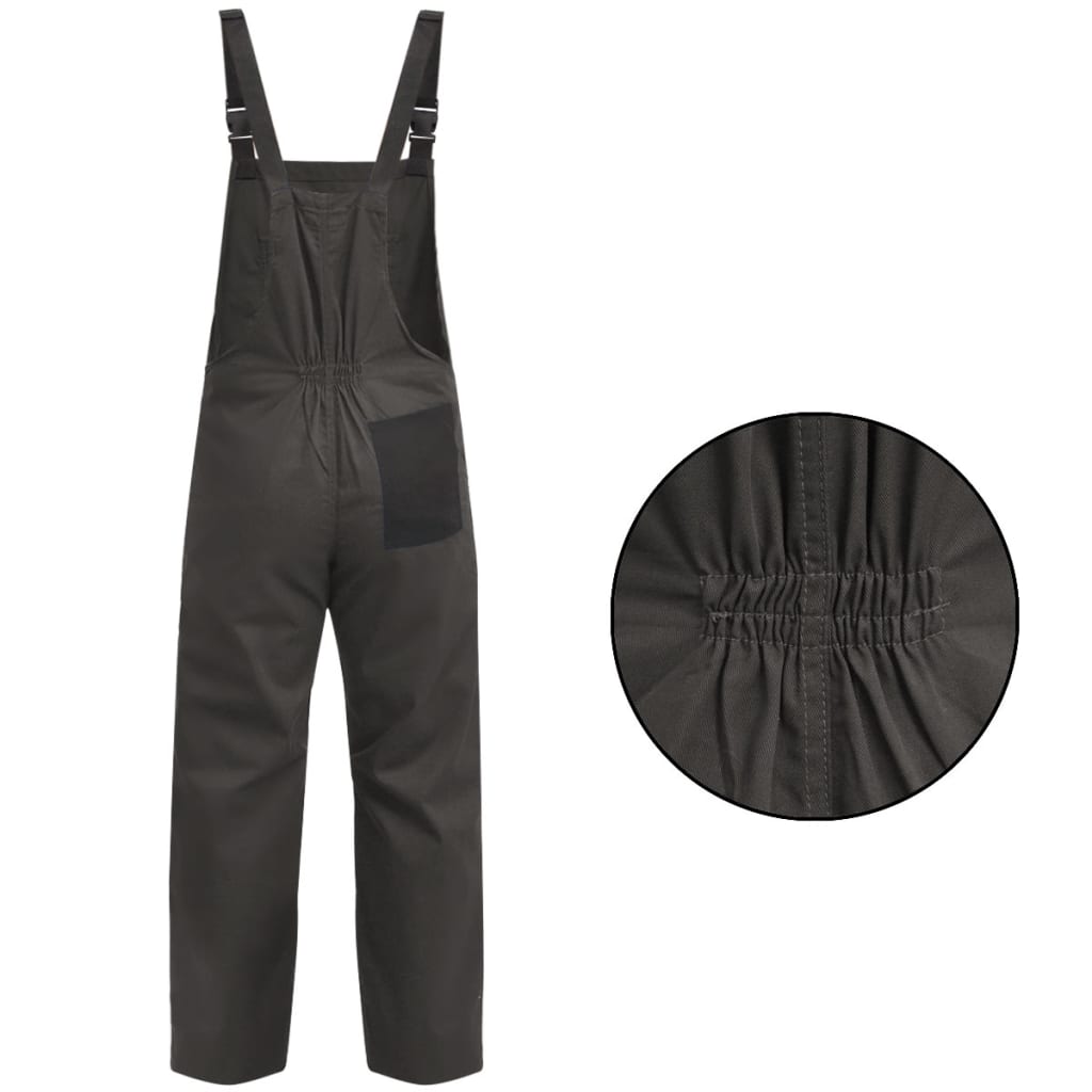 Vidaxl Men Dungarees Størrelse M Grå